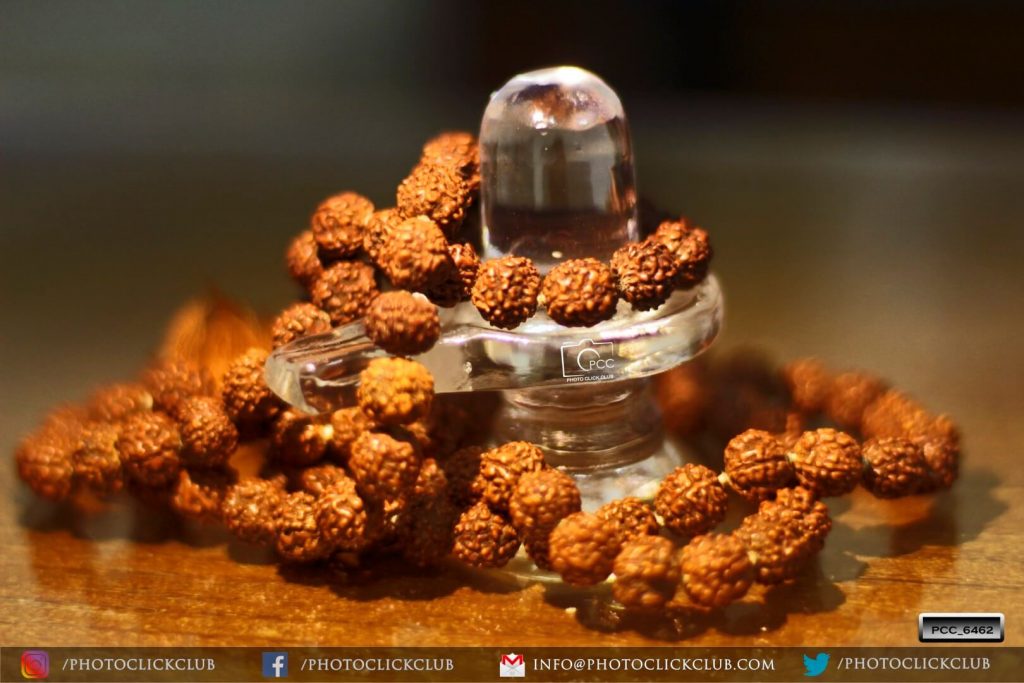 Shivling with Rudraksha